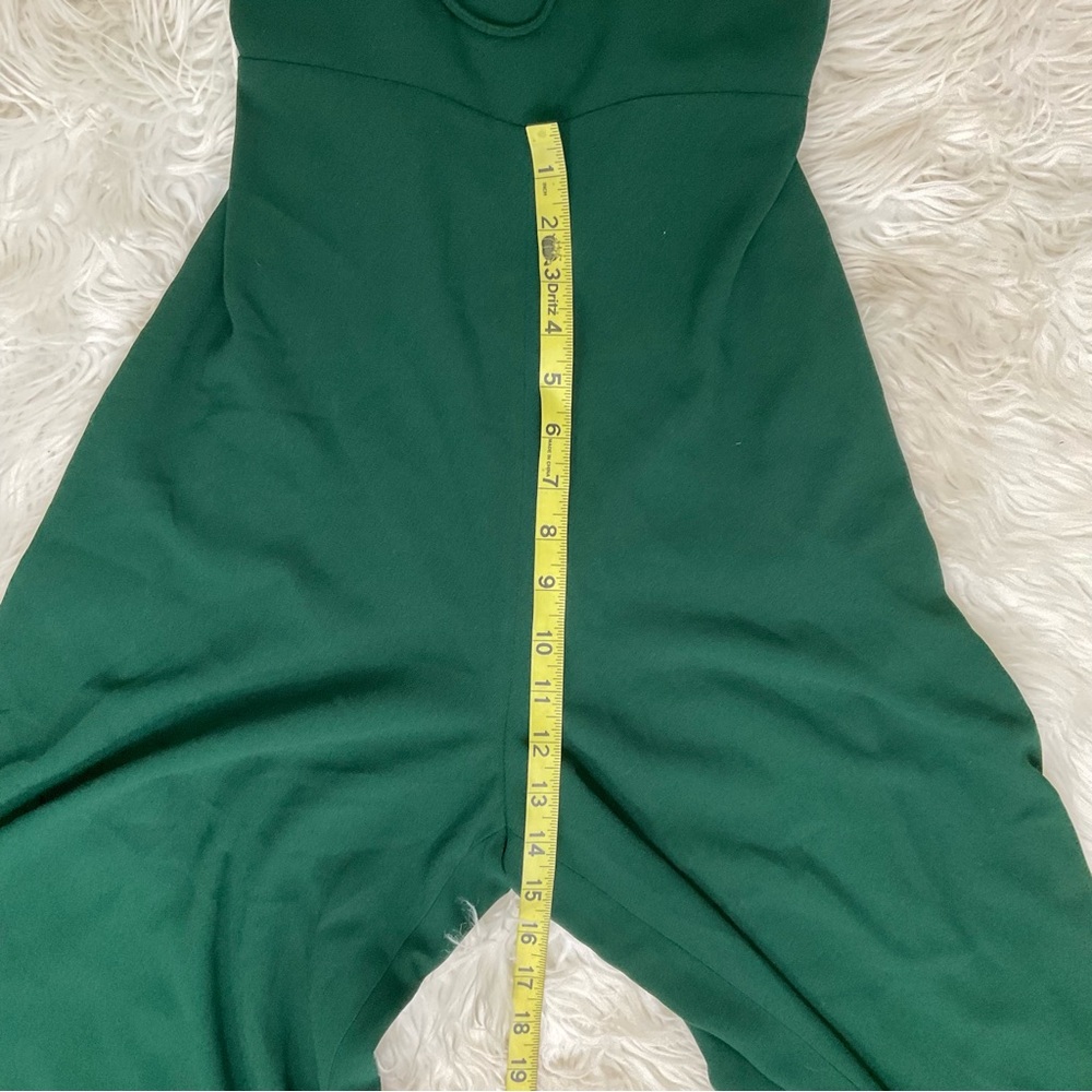 NEW Zara Green Open Back Side Zip Sleeveless Wide Leg Jumpsuit Size S - Picture 14 of 17